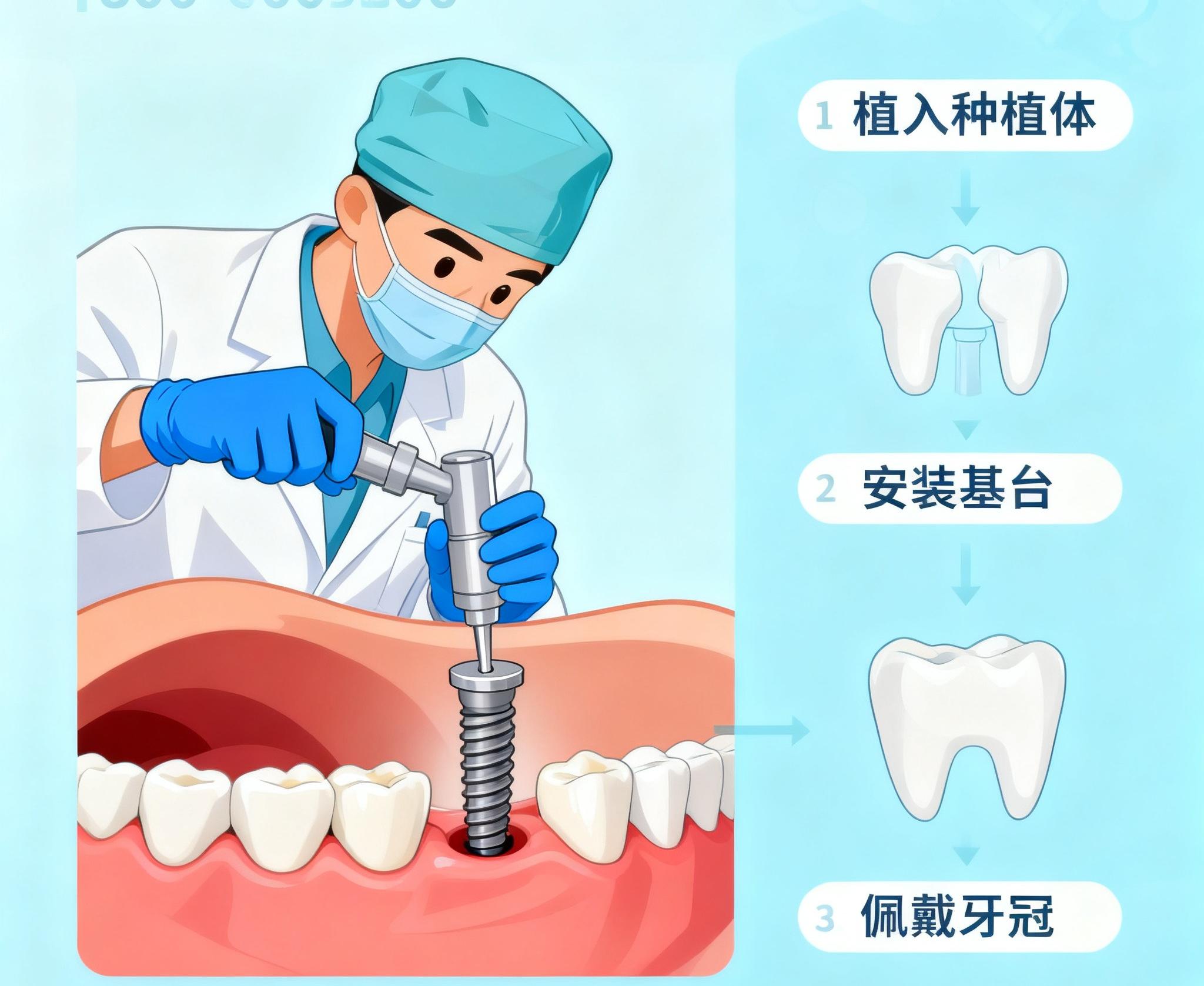 种植牙过程